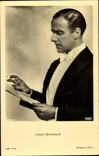Ak Schauspieler Louis Graveure, Portrait, Zigarette, Ross Verlag