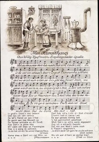 Lied Ak Mei Hamithaus, Willy Kaufmanns Erzgebirgslieder Quelle