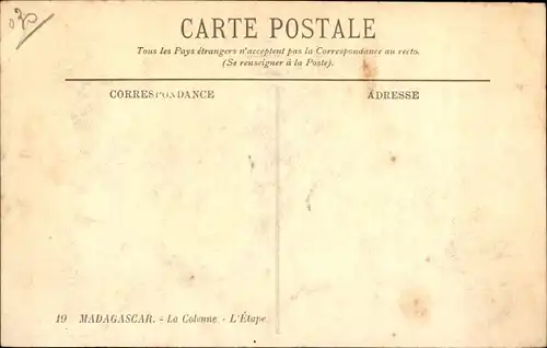 Ak Madagaskar, La Colonne, l'Etape