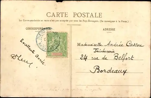 Ak Diego Suarez Antsiranana Madagaskar, Rue de la Poste