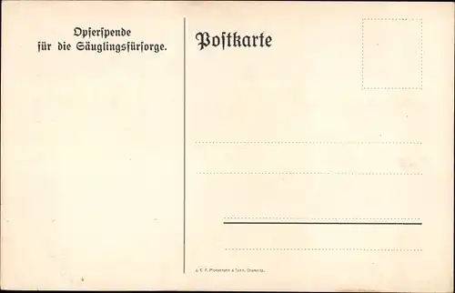 Künstler Ak Bachmann, E., Ostpreußische für die Säuglingsfürsorge, Baby, Krankenschwester