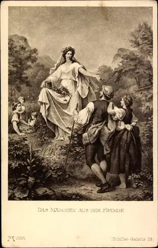 Künstler Ak Schiller-Galerie, Das Mädchen aus der Fremde