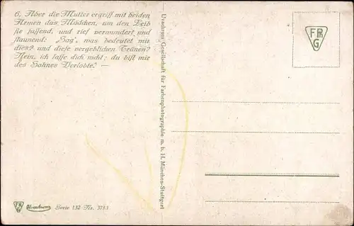 Künstler Ak Elßner, F., Wolgang von Goethe, Hermann und Dorothea, Serie 132 Nr. 3753