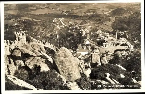 Ak Sintra Cintra Portugal, Blick auf den Ort mit Umgebung