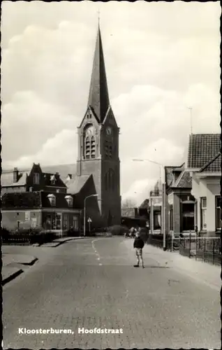 Ak Kloosterburen Groningen Niederlande, Hoofdstraat, Kerk