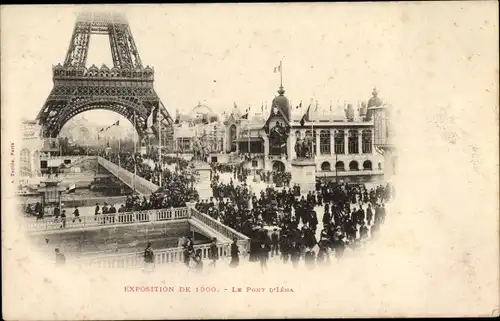 Ak Exposition universelle 1900, Le Pont d'Iena