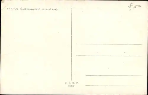 Künstler Ak Kroj, F., Ceskoslovenske narodni kroje