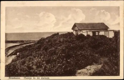 Ak Breskens Sluis Zeeland Niederlande, Huisje in de duinen