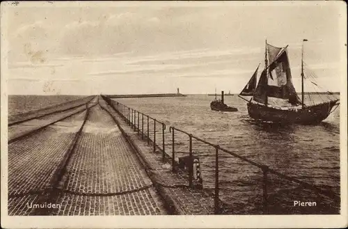 Ak IJmuiden Ymuiden Velsen Nordholland, Pieren