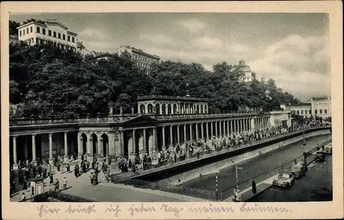 Ak Karlovy Vary Karlsbad Stadt, Die Mühlbrunnkolonnade