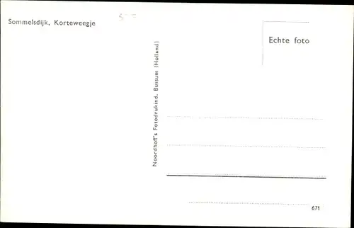 Ak Sommelsdijk Insel Goeree Overflakkee Südholland, Korteweegje