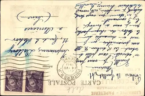 Ak Poitiers Vienne, Clocher Roman de l'Eglise St. Porchaire