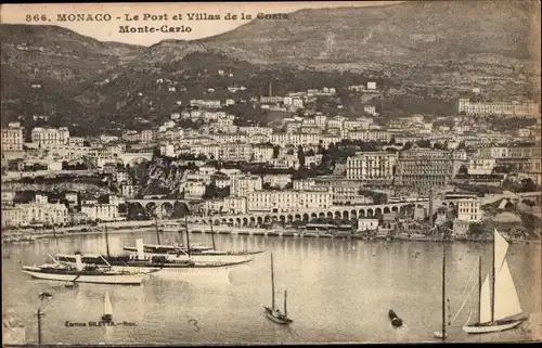 Ak Monte Carlo Monaco, Le Port et Villas de la Costa