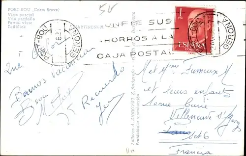 Ak Portbou Port Bou Katalonien, Teilansicht