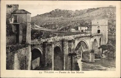 Ak Toledo Kastilien La Mancha Spanien, Puente de San Martin