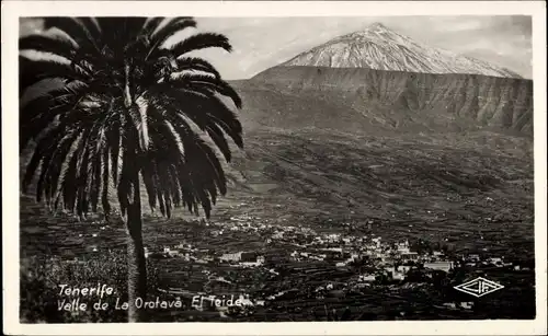 Ak Orotava Teneriffa Kanarische Inseln Spanien, El Teide, Gesamtansicht