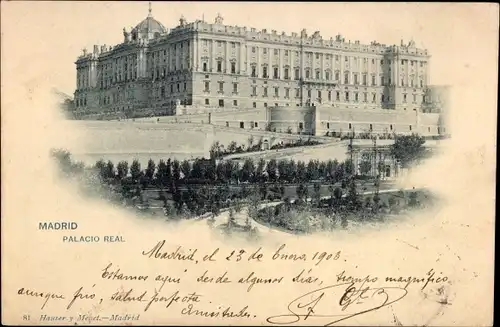 Ak Madrid Spanien, Palacio Real