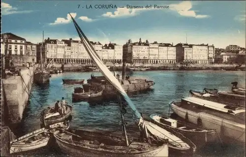 Ak La Coruña Galicien, Darsena del Parrote