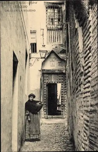 Ak Toledo Kastilien La Mancha Spanien, Calle de la Soledad