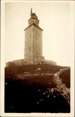 Ak La Coruña Galicien, Faro de Hercules, Leuchtturm