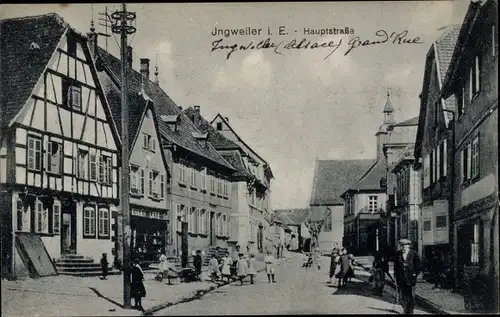 Ak Ingwiller Ingweiler Elsass Bas Rhin, Hauptstraße