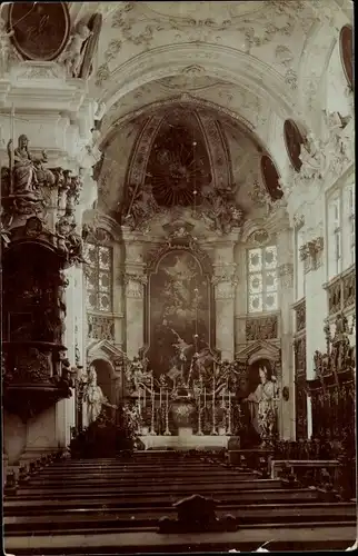 Ak Dürnstein an der Donau Wachau Niederösterreich, Inneres der Kirche
