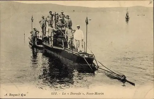 Ak Französisches U Boot, Dorade, Sous Marin, Seeleute