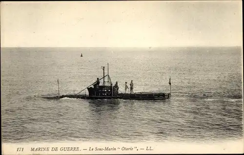Ak Französisches U Boot, Otarie, Sous Marin, Seeleute