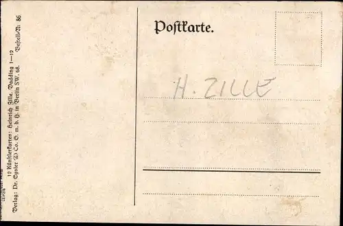 Künstler Ak Zille, Heinrich, Vadding in Frankreich, Nu künn ick ook mal ne Liebesgab schicken