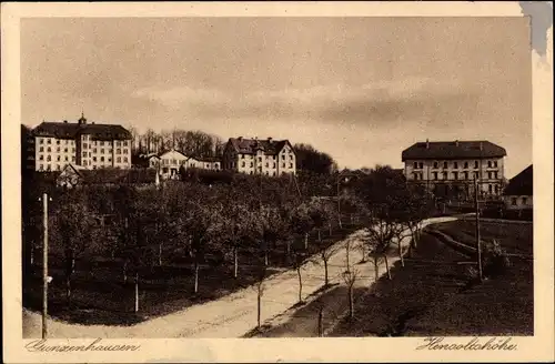 Ak Gunzenhausen Mittelfranken, Hensoltshöhe, Wohnhäuser, Park