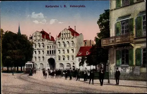 Ak Karlsruhe in Baden, Kaiserplatz