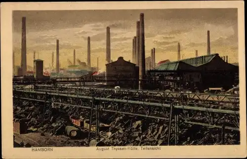 Ak Hamborn Duisburg im Ruhrgebiet, August Thyssan-Hütte