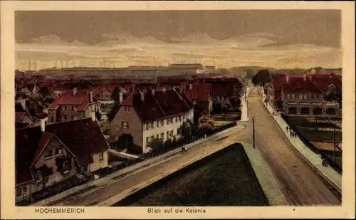 Ak Hochemmerich Duisburg im Ruhrgebiet, Blick auf die Kolonie