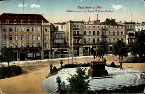 Ak Frankfurt an der Oder, Wilhelmsplatz, Kaiser-Wilhelm-Denkmal