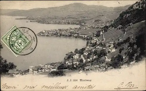 Ak Montreux Kanton Waadt Schweiz, Panorama