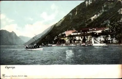 Ak Caprino Lugano Kanton Tessin, Teilansicht