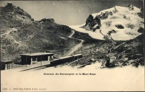 Ak Zermatt Kanton Wallis, Sommet du Gornergrat et le Mont Rose