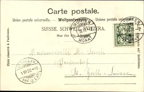 Ak Morat Murten Kanton Freiburg, Straßenpartie