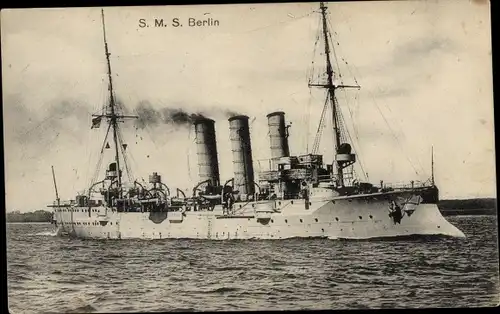 Ak Deutsches Kriegsschiff, SMS Berlin, Kleiner Kreuzer