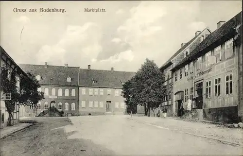 Ak Bodenburg Bad Salzdetfurth in Niedersachsen, Marktplatz, Gasthof