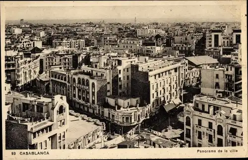 Ak Casablanca Marokko, Panorama de la ville