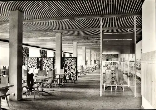 Ak Oberwiesenthal im Erzgebirge Sachsen, HO Gaststätte Fichtelberghaus, Selbstbedienungsrestaurant