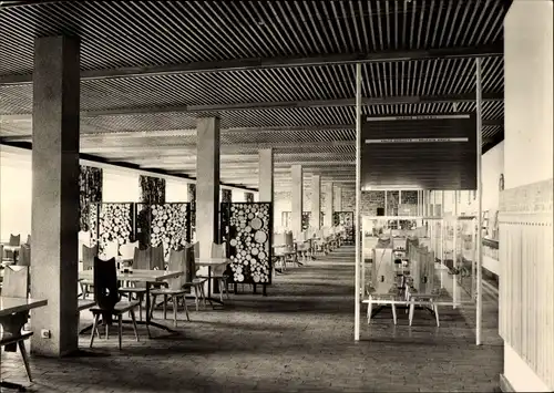 Ak Oberwiesenthal im Erzgebirge Sachsen, HO Gaststätte Fichtelberghaus, Selbstbedienungsrestaurant