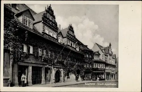 Ak Saalfeld in Thüringen, Stadtapotheke