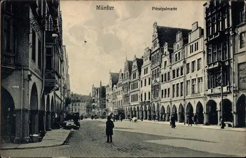 Ak Münster in Westfalen, Partie am Prinzipalmarkt, Salzstraße