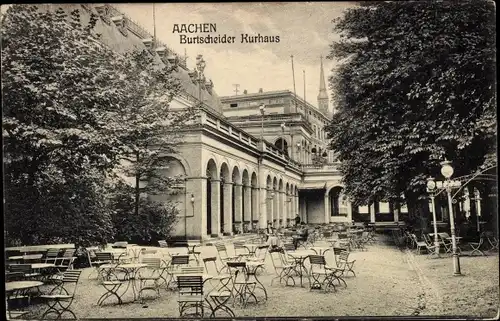 Ak Burtscheid Aachen, Burtscheider Kurhaus, Terrasse