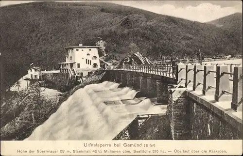 Ak Gemünd Schleiden in der Eifel, Urfttalsperre