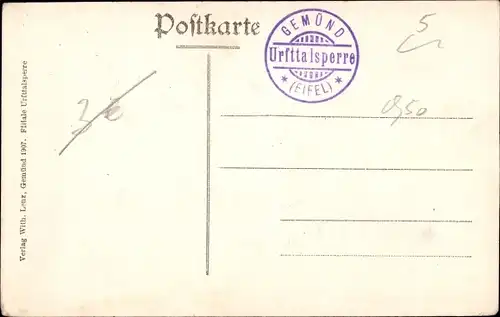 Ak Gemünd Schleiden in der Eifel, Urfttalsperre