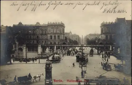 Foto Ak Berlin Kreuzberg, Hallesches Tor