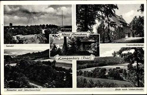 Ak Langenberg Velbert im Rheinland, Sender, Schwimmbad, Haus Annchen